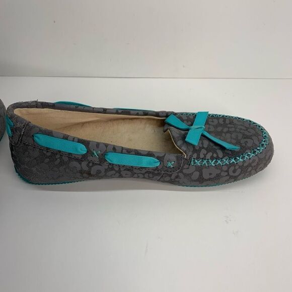UGG Australia 1006201 7 I Heart Belle Slipper Flat‎ Shoes Leopard  Size 6  Used - Picture 6 of 9